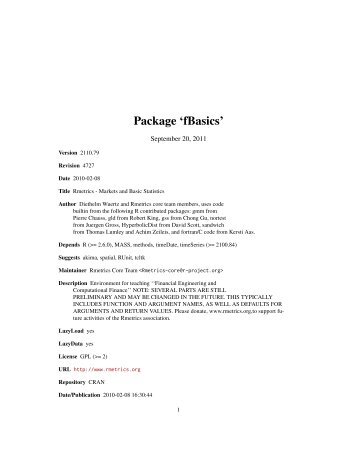 Package 'fBasics'