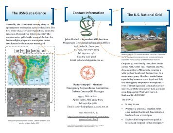 USNG overview brochure - MnGeo