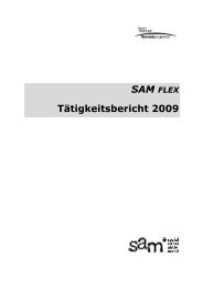 SAM FLEX TÃ¤tigkeitsbericht 2009 - Suchthilfe Wien gGmbH