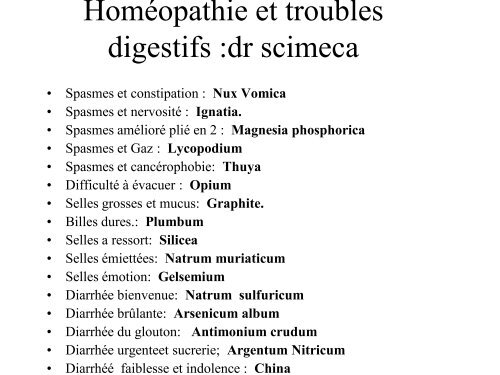 Présentation PowerPoint - Homéopathie et troubles digestifs