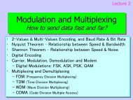 Modulation and Multiplexing