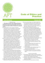 Code of Ethics and Practice - AFT