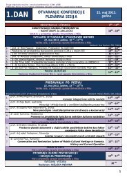 Program konferencije - ICOM-SEE