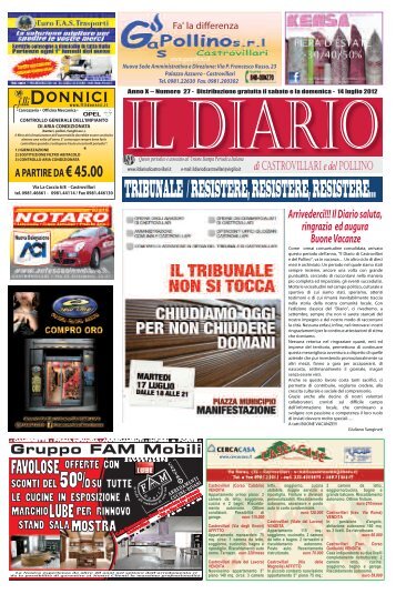 tribunale / resistere, resistere, resistere... - Il Diario di Castrovillari