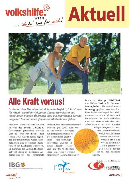 Alle Kraft voraus! - bei der Volkshilfe Wien