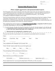 Sponsorship Request Form - City of Chesapeake