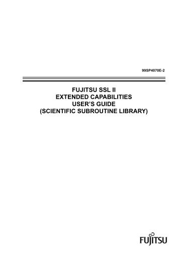 SSL2 Extended Capabilities Math Library User's Guide - Lahey ...