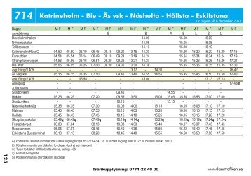 714 Katrineholm - Bie - Ãs vsk - NÃ¤shulta - HÃ¥llsta - Eskilstuna