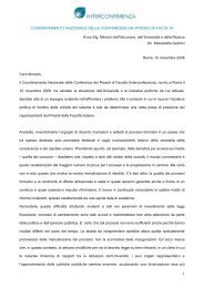 Lettera dell'Interconferenza dei Presidi di Facoltà al MIUR - aisna