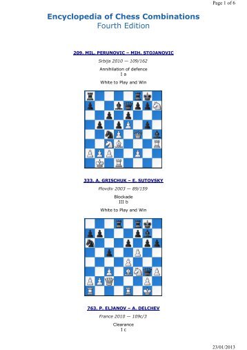 View sample combinations (pdf) - Chess Direct Ltd