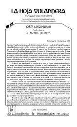 Carta a Maximiliano - La Hoja Volandera