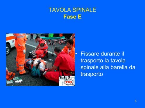 La tavola spinale versus materassino a depressione