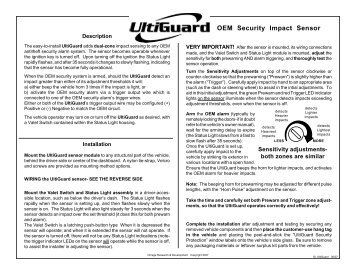 KEY-3 Install Sheet - car alarm