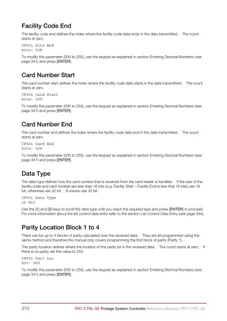 Protege System Controller Reference Manual