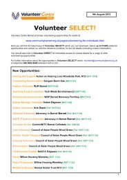 Volunteer SELECT! - Community Barnet