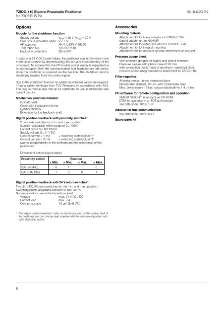 Field TZIDC-110 Electro-Pneumatic Positioner