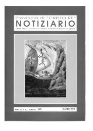 Notiziario - Provincia di Cristo Re dei Frati Minori dell'Emilia Romagna