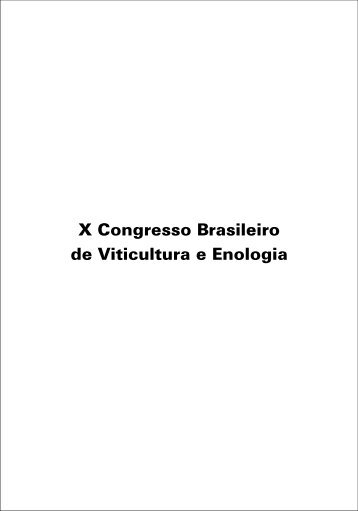 X Congresso Brasileiro de Viticultura e Enologia - Embrapa Uva e ...