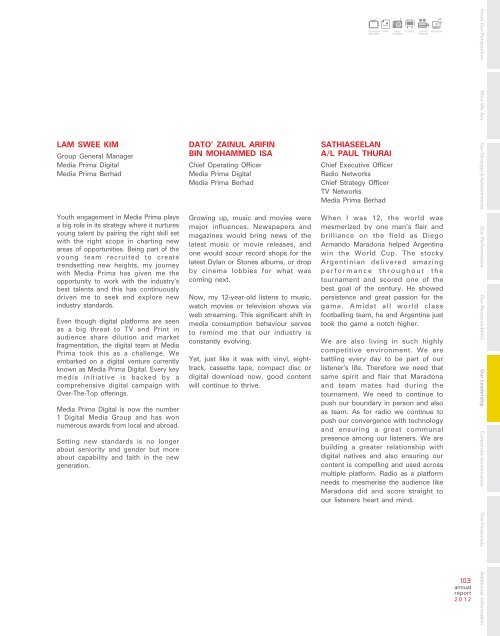 2012 Annual Report - Media Prima Berhad