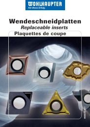 Wendeschneidplatten - Wohlhaupter Corporation