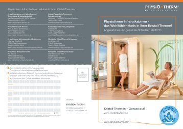 Download Flyer Physiotherm - Kristall "HeiÃer Brocken"