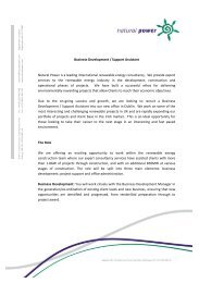 Business Development / Support Assistant Natural Power is a ...