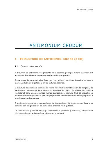 ANTIMONIUM CRUDUM