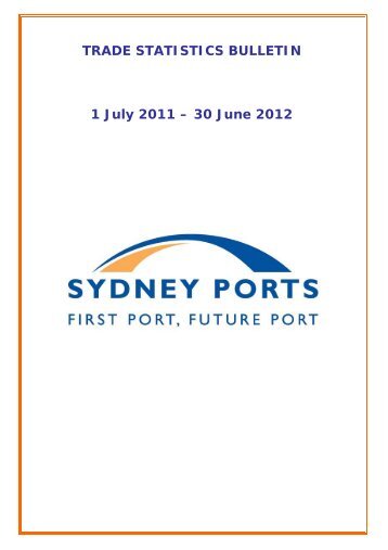 June Trade Stats Bulletin 2012 - Sydney Ports