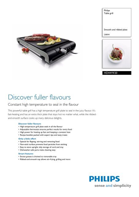 HD4419 20 Philips Table grill