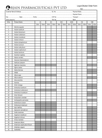 Order Foam Liquid Dilution.indd - B Jain Pharmaceuticals - BJain