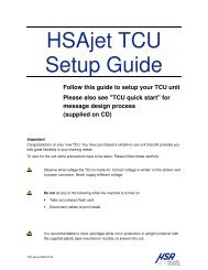 HSAjet TCU Setup Guide - hsausa