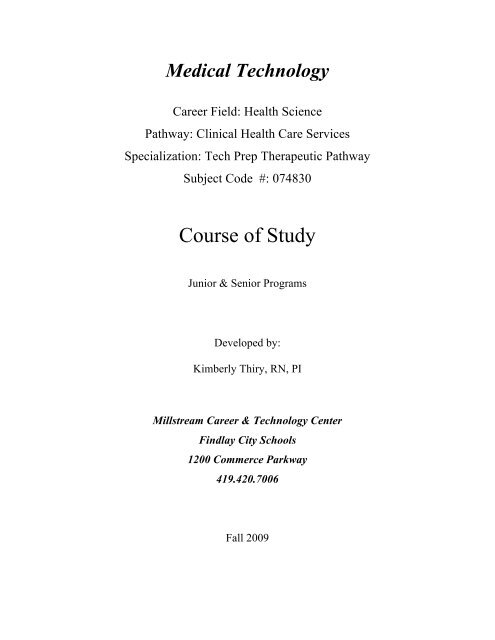 Course of Study - Findlay City Schools