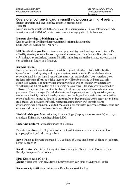 2003/2004 - Teknisk-naturvetenskapliga fakulteten - Uppsala ...