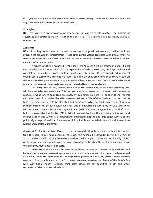 Kogelberg IMP - 2nd SH meeting Report.pdf - Anchor Environmental