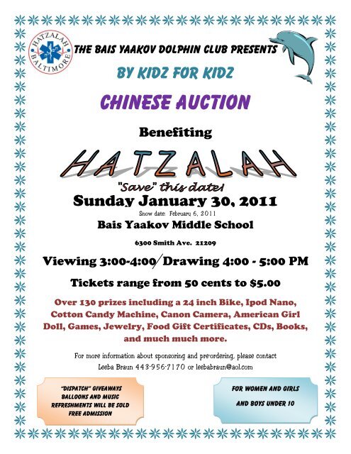 CHINESE AUCTION - Baltimore Jewish Life