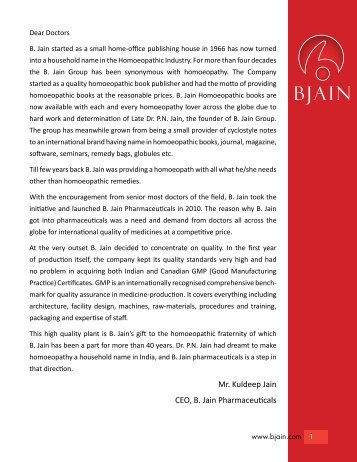 Product Catalogue - B Jain Pharmaceuticals - BJain