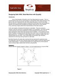 Designing Safe VHDL State Machines with Synplify - Bioserver