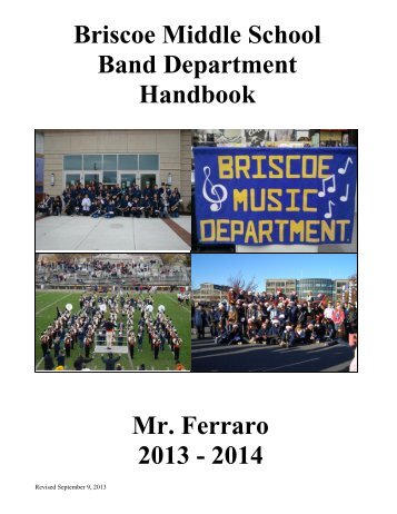 Briscoe Band Handbook - Beverly Public Schools