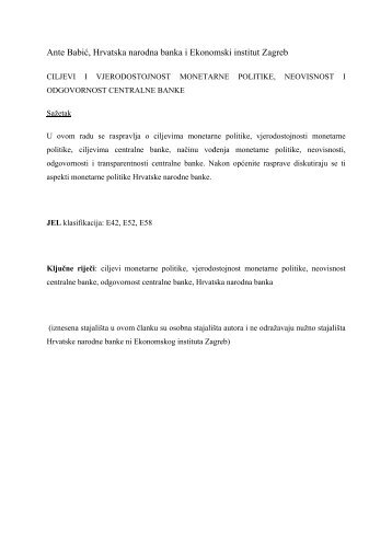 Uloga neformalnih institucija u tranzicijskoj ekonomiji
