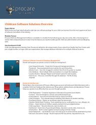 Childcare Software Solutions Overview - Procare Software