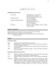 Curriculum vitae - Université de Genève
