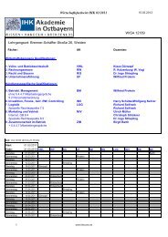 Wirtschaftsfachwirt IHK 03/2011 WISA 12189 Lehrgangsort: Brenner ...