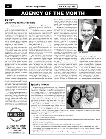 dorot - New York Nonprofit Press