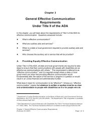 Chapter 3: General Effective Communication ... - ADA.gov