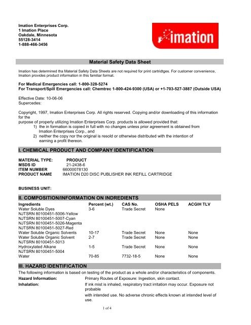 imation photo printer cartridge