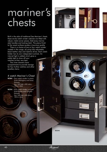 Download watchwinder catalogue - Rapport