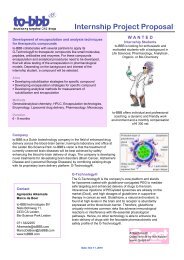 Internship Project Proposal - Leiden Bio Science Park