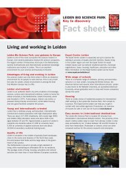 Fact sheet - Leiden Bio Science Park