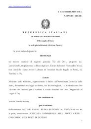 contro nei confronti di per la riforma - Il diritto amministrativo