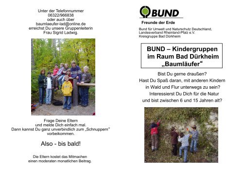 dazu in unserem Flyer - BUND Kreisgruppe Bad Dürkheim